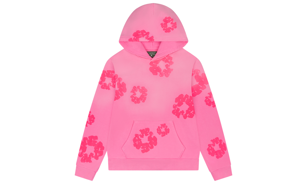 Mono Cotton Wreath Hoodie "Pink" DT107