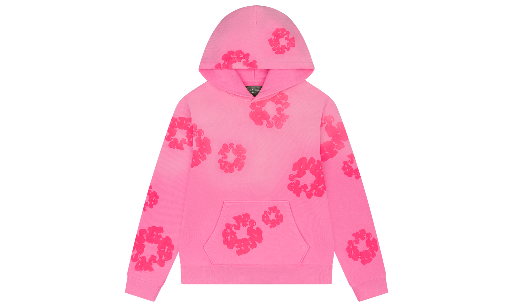 Mono Cotton Wreath Hoodie "Pink" DT107