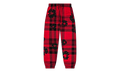 Plaid Cotton Wreath Sweatpants "Red" DT387