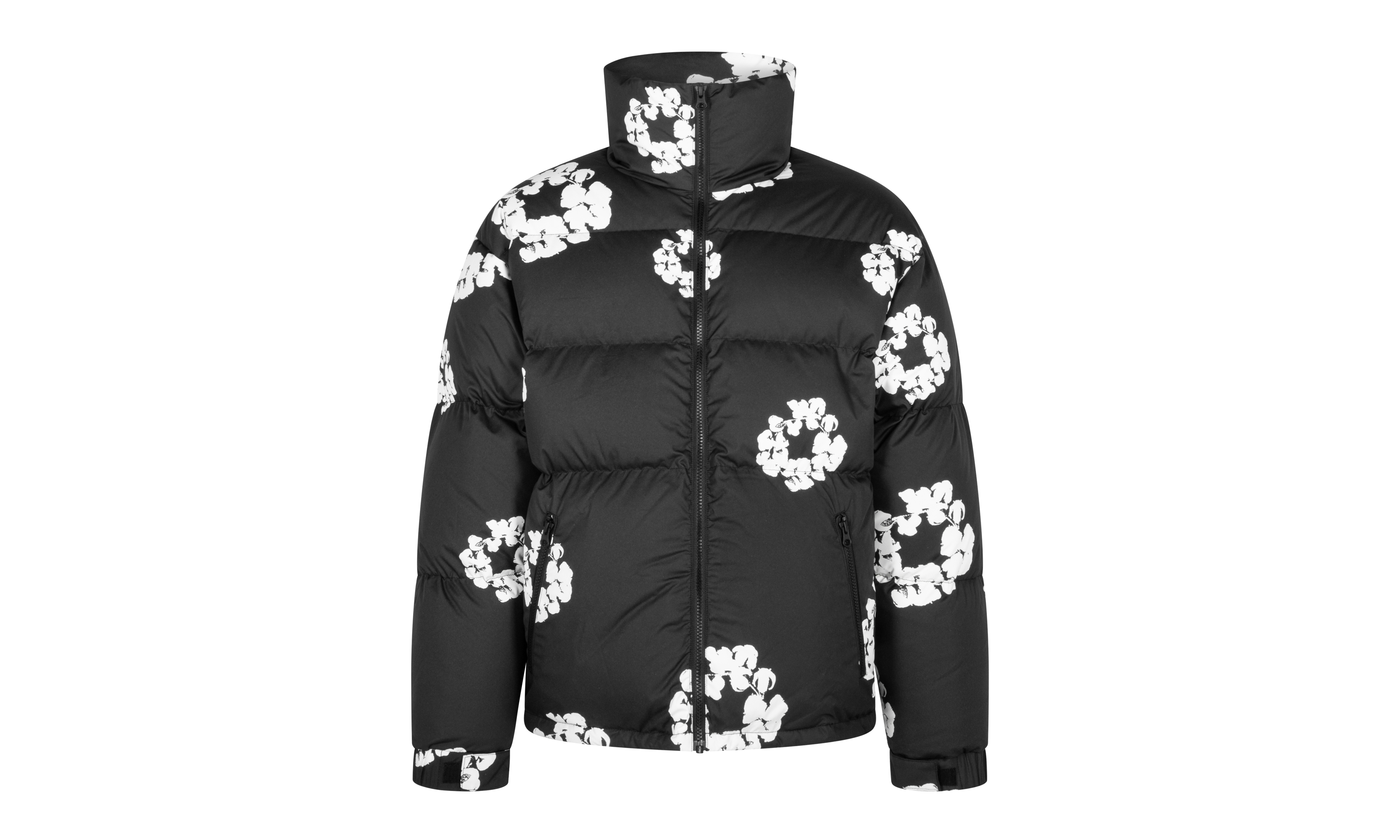 Cotton Wreath Puffer Jacket "Black" DT058