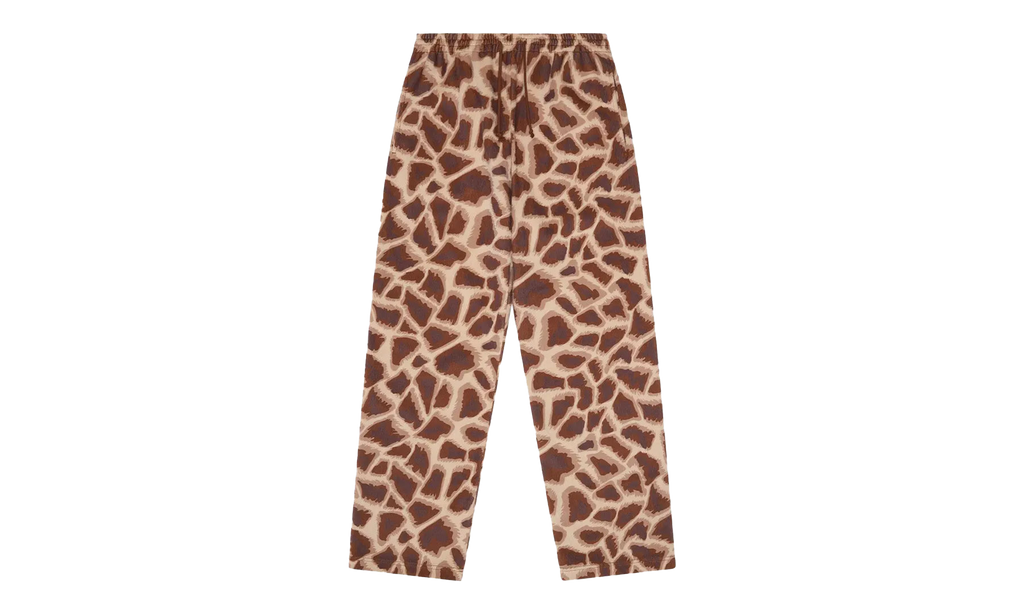 Faux Fur Giraffe Print Sweatpant "Brown" DT540