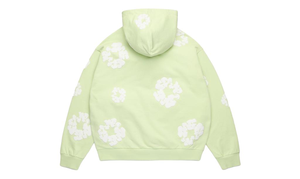 Cotton Wreath Zip Hoodie "Mint" DT616