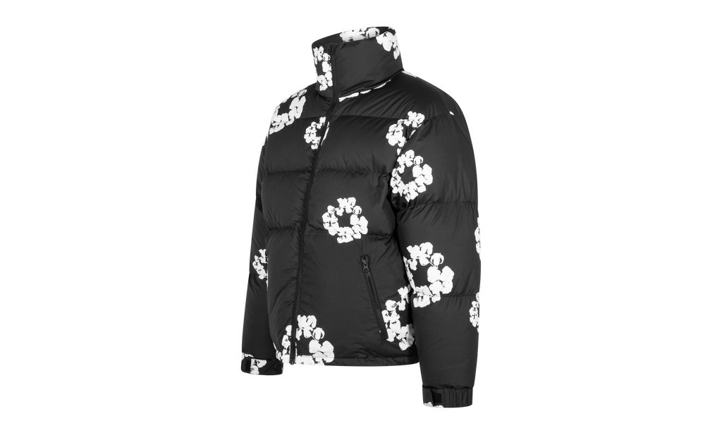 Cotton Wreath Puffer Jacket "Black" DT058
