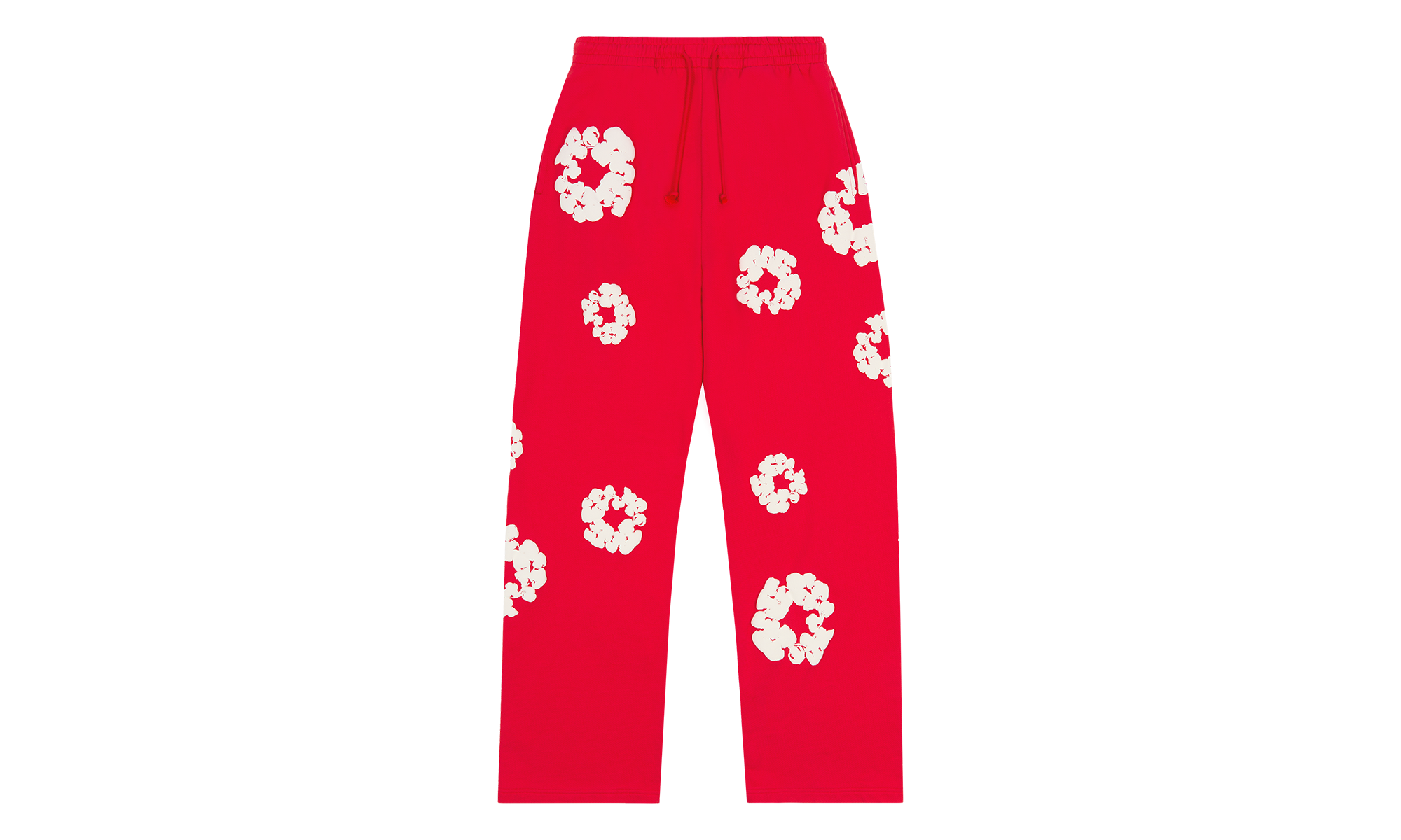 Cotton Wreath Baggy Sweatpants "Red" DT161