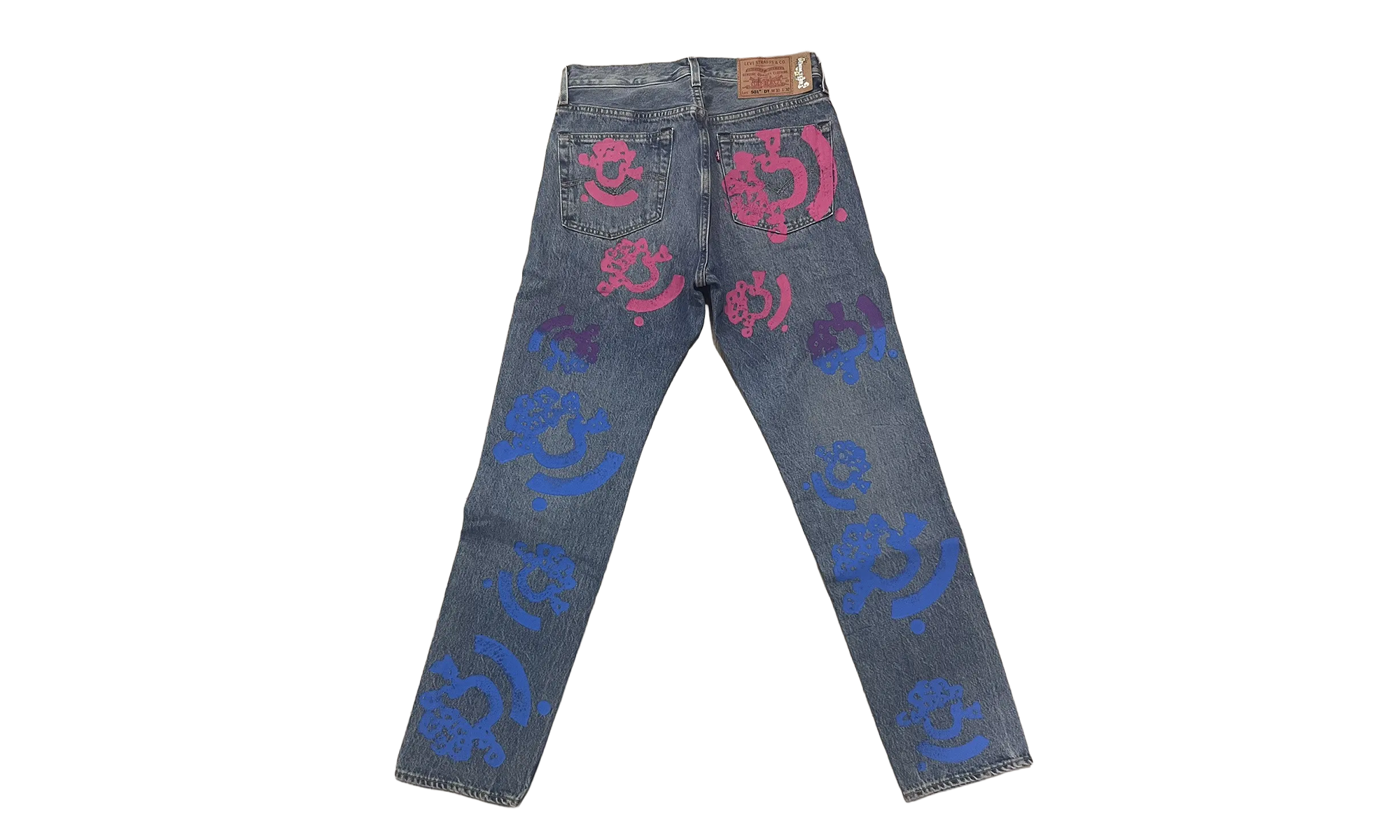 Bstroy Tears 501 Light Wash Jean "Pink / Blue" DT289