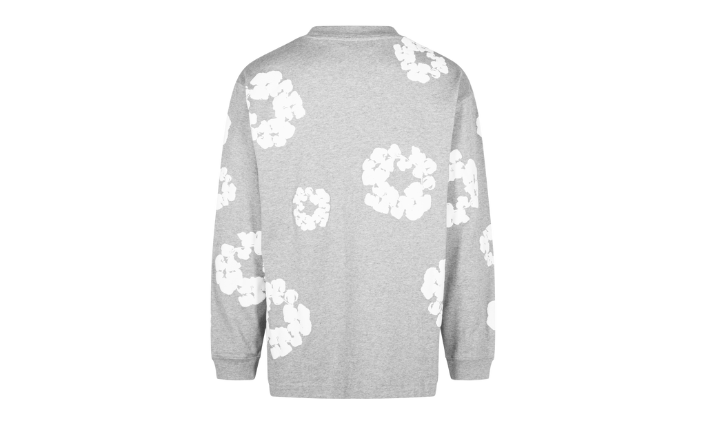 Long Sleeve Cotton Wreath Tee "Grey" DT055