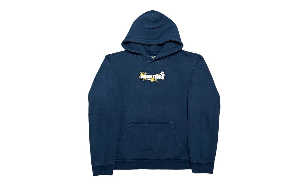 Embroidered Floral Logo Hoodie "Navy" DT282
