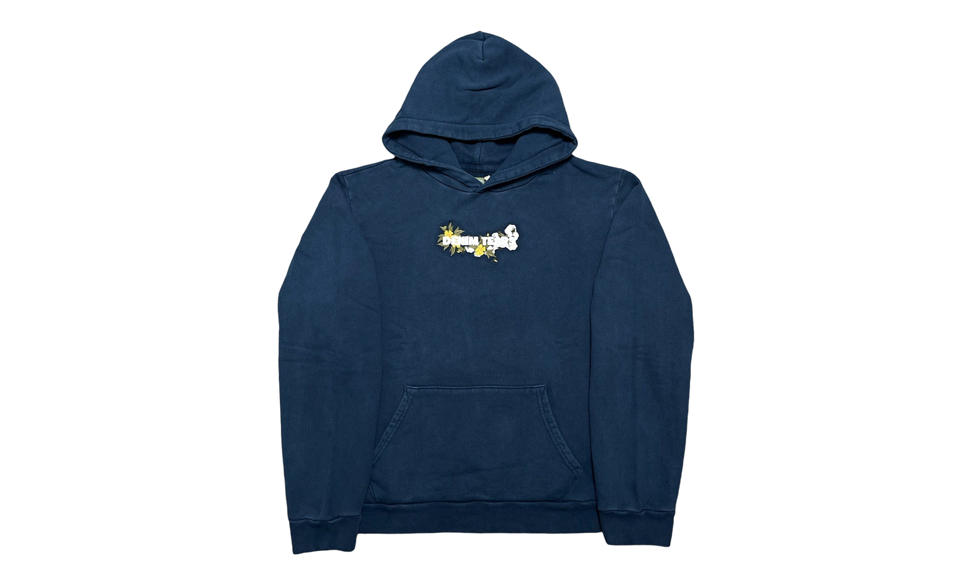 Embroidered Floral Logo Hoodie "Navy" DT282