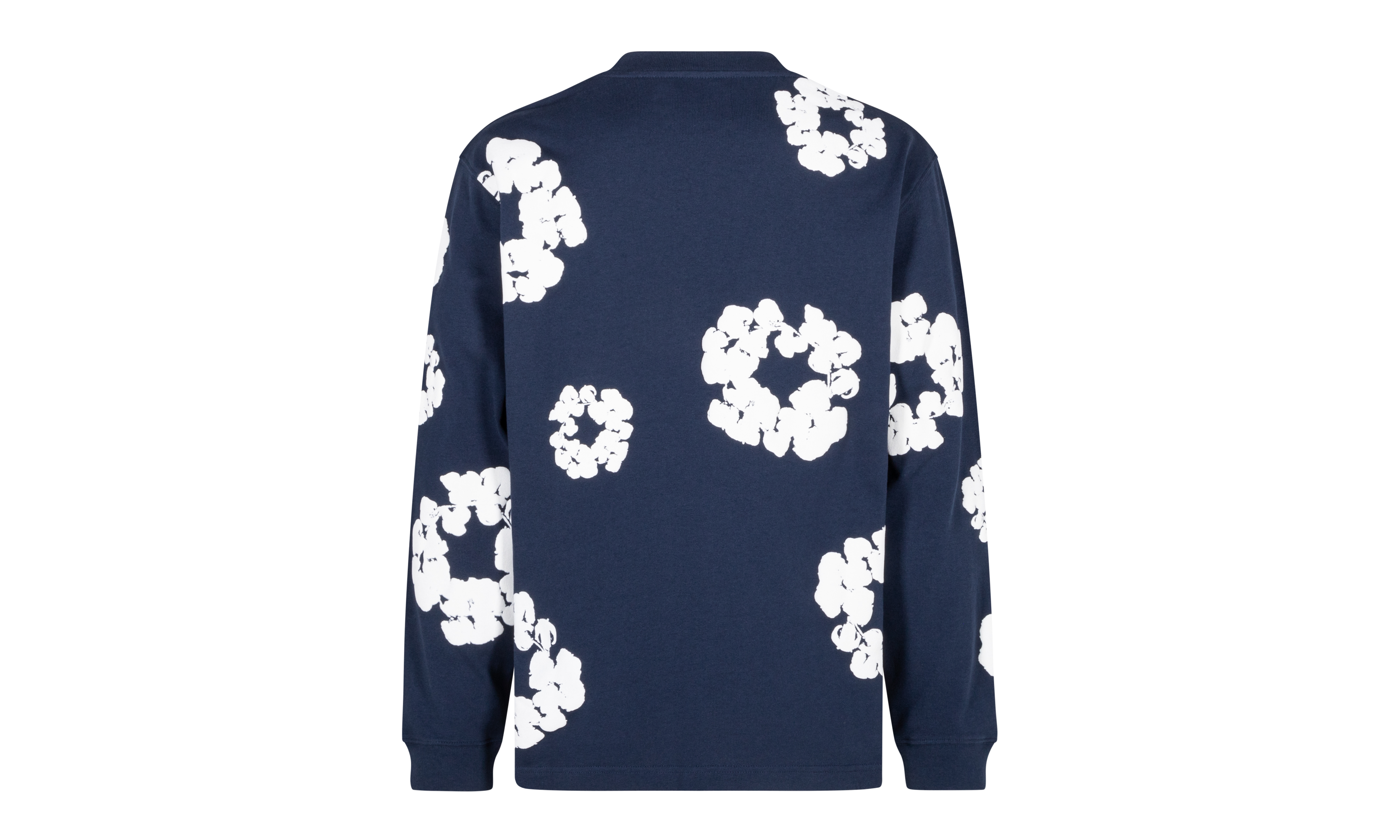 Long Sleeve Cotton Wreath Tee "Navy" DT056