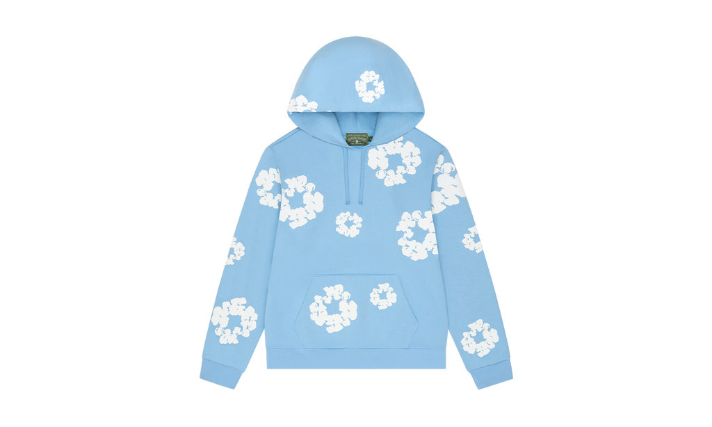 Cotton Wreath Hoodie "Light Blue" DT255