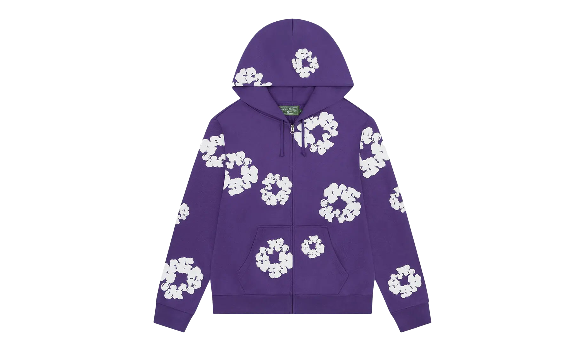 Cotton Wreath Zip Hoodie "Purple" DT424