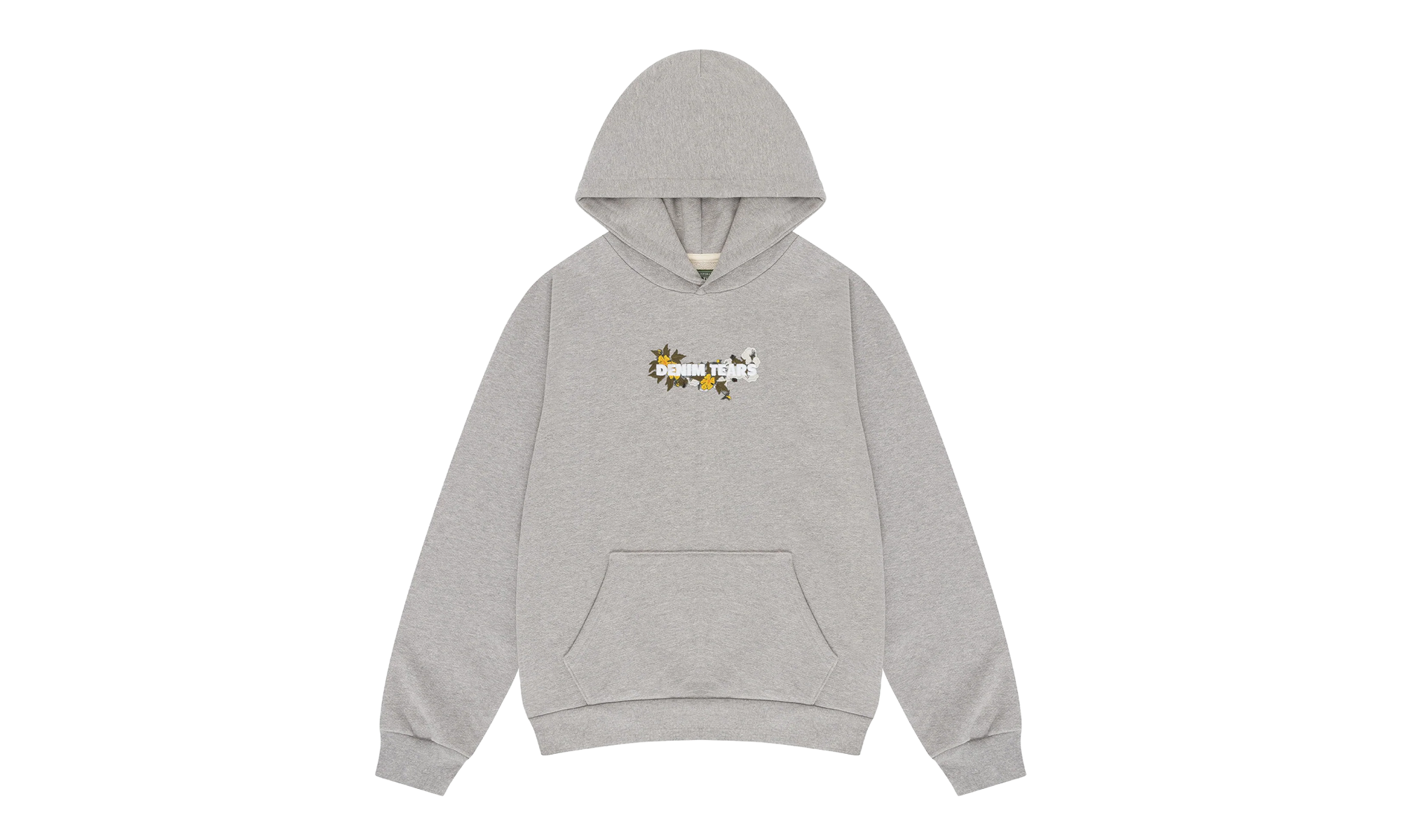 Embroidered Floral Logo Hoodie "Grey" DT350