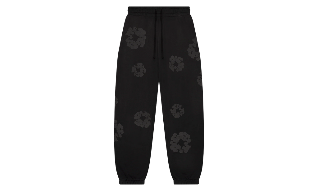 Faded Mono Cotton Wreath Sweatpants "Black" DT247