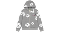 Pinstripe Wreath Zip Hoodie "Grey" DT241