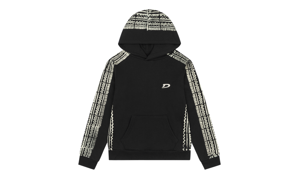 Mudcloth Hoodie "Black" DT341