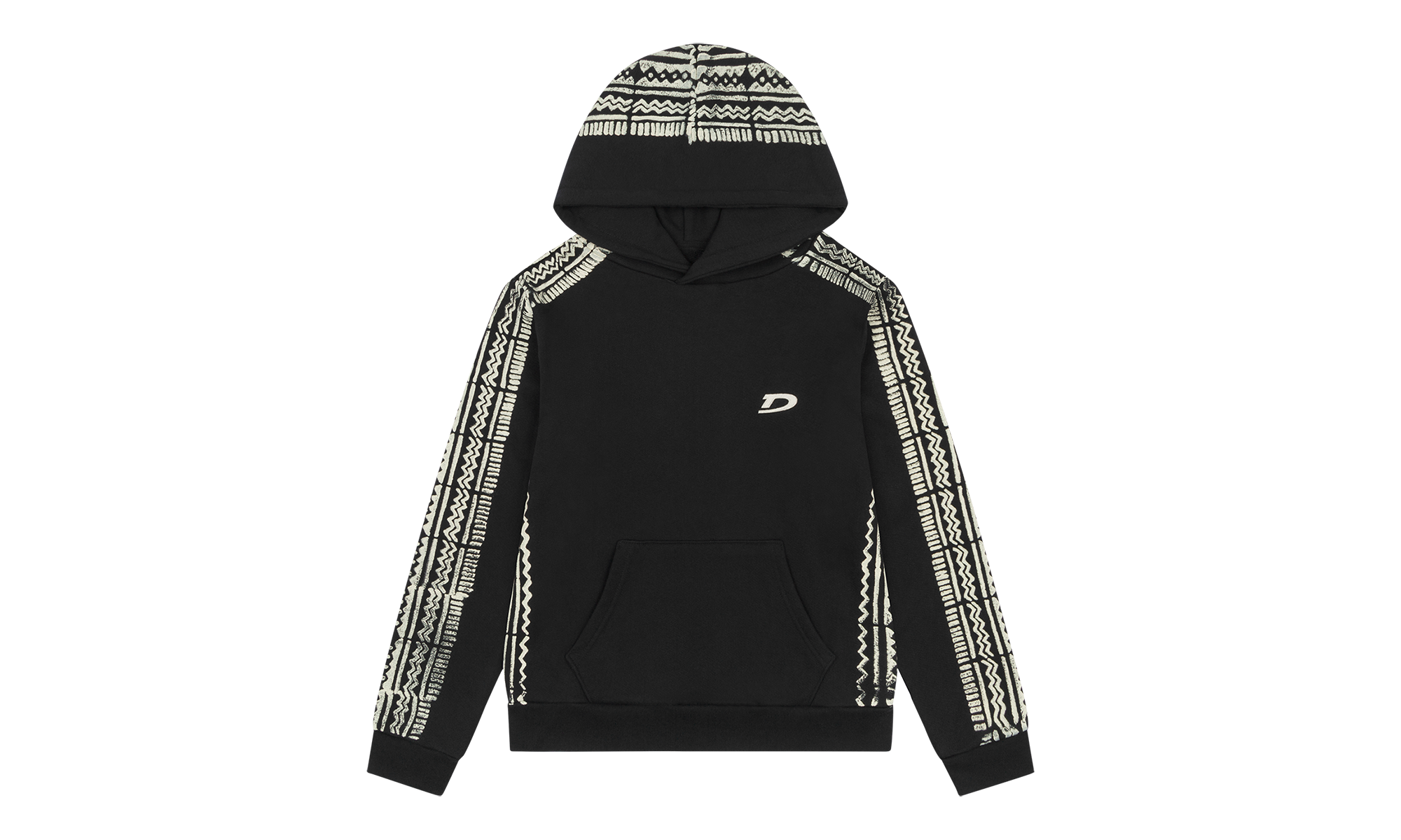 Mudcloth Hoodie "Black" DT341