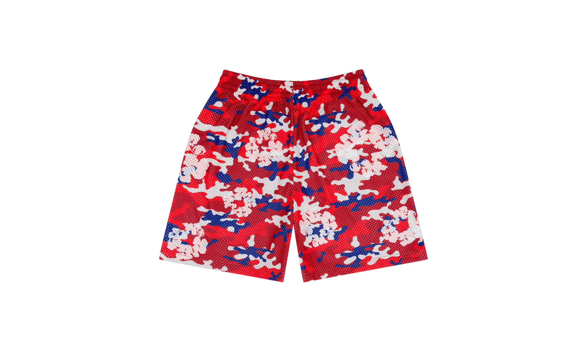 Camo Cotton Wreath Mesh Shorts "Red" DT175