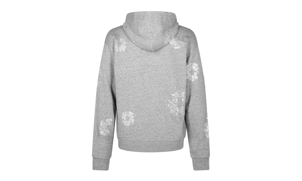 Cashmere Swarovski Cotton Wreath Zip Hoodie "Grey" DT076