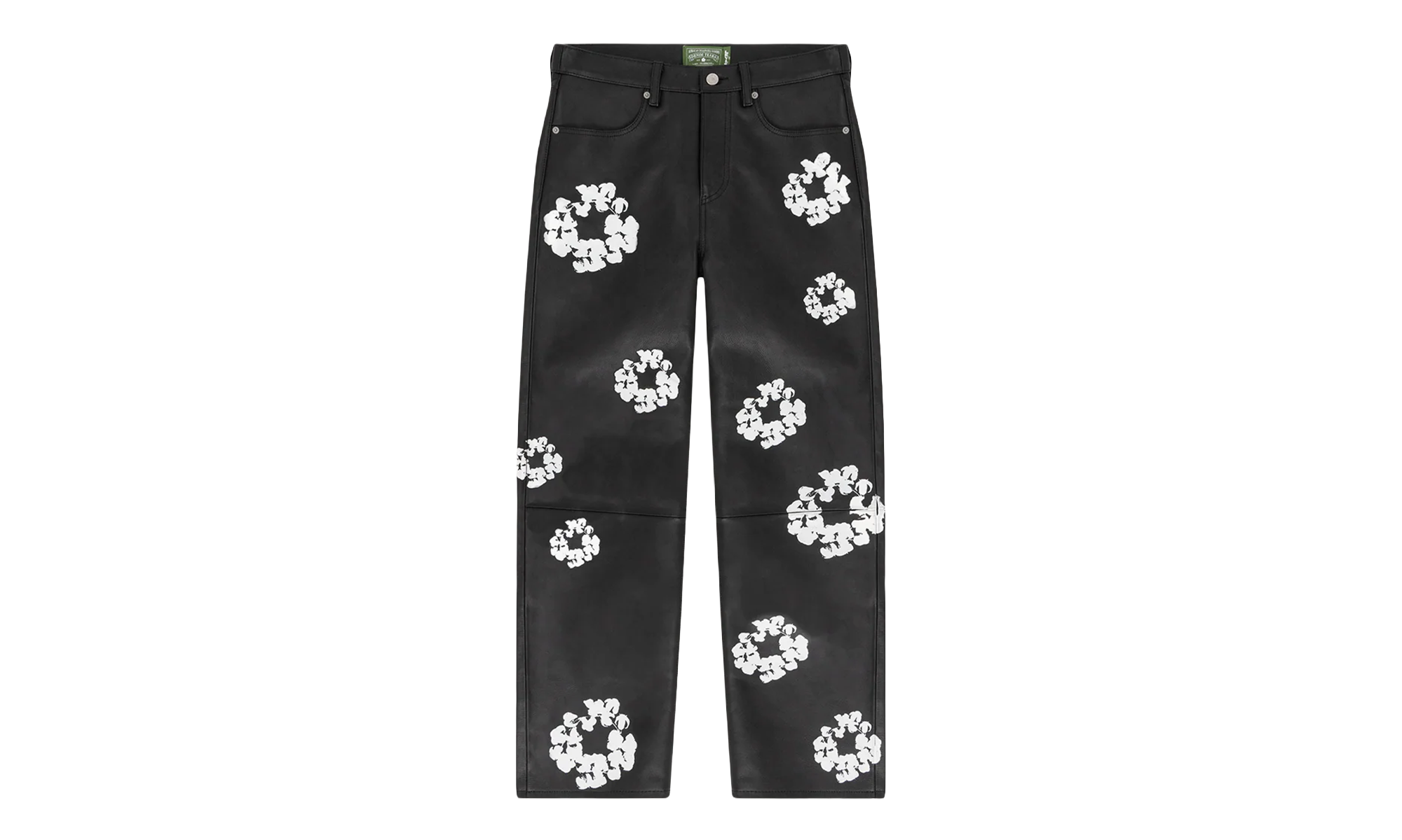 Levi's Leather Cotton Wreath Logo Pants "Black / White" DT340