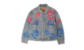 Bstroy Tears Type-2 Light Wash Denim Jacket "Pink / Blue" 802_081_63