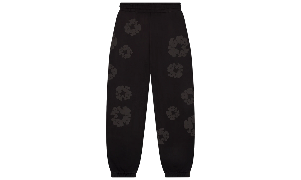 Faded Mono Cotton Wreath Sweatpants "Black" DT247