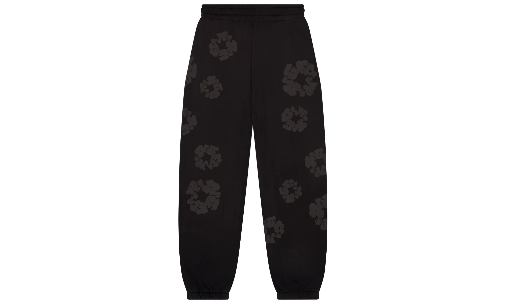 Faded Mono Cotton Wreath Sweatpants "Black" DT247
