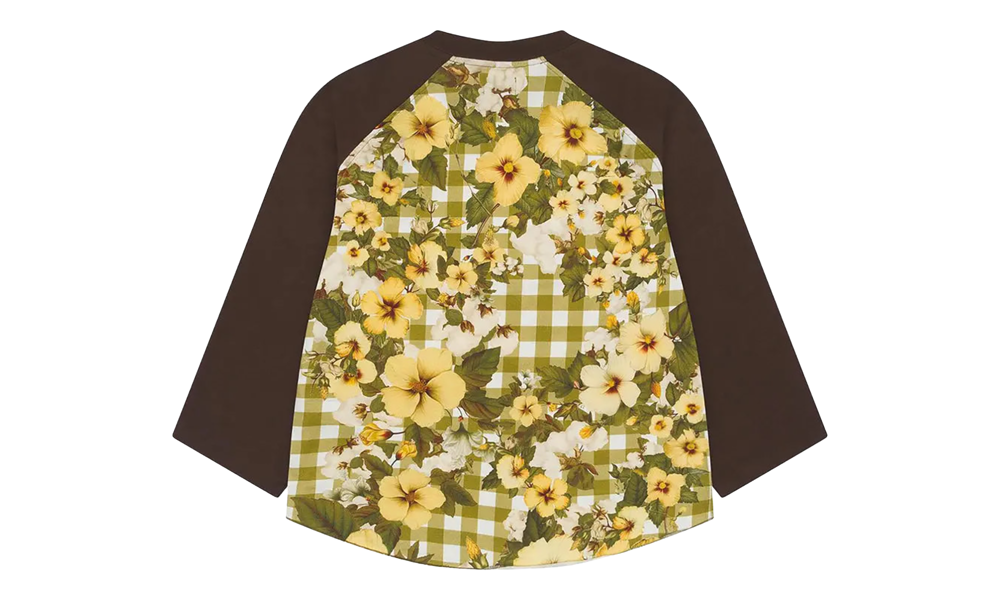 Levi's Cotton Floral Gingham Baseball Tee "Multicolor" DT505
