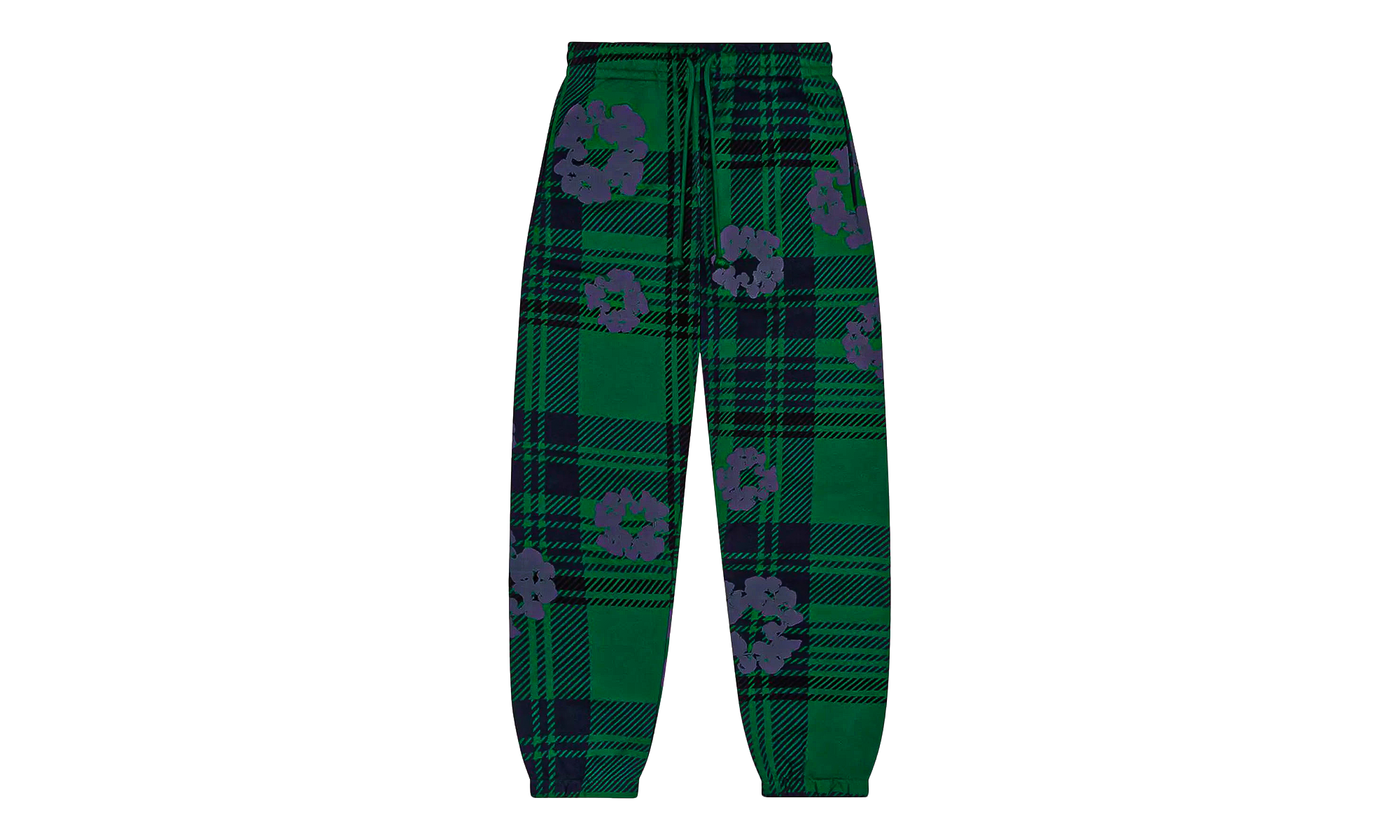 Plaid Cotton Wreath Sweatpants "Green" DT386