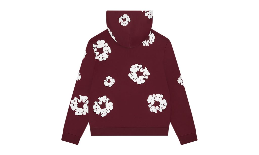 Cotton Wreath Hoodie "Burgundy" DT250