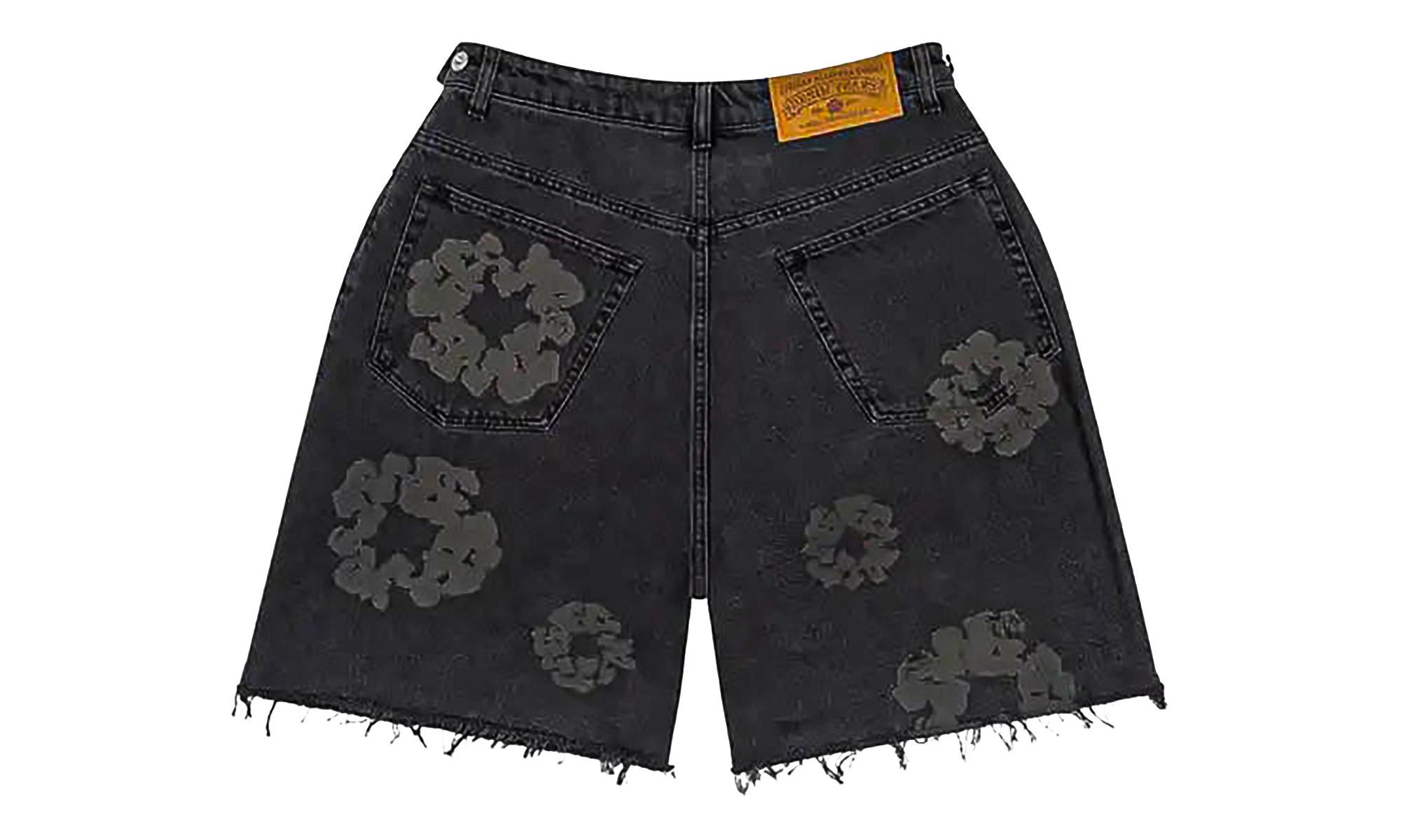 Mono Cotton Wreath Denim Shorts "Black" DT389